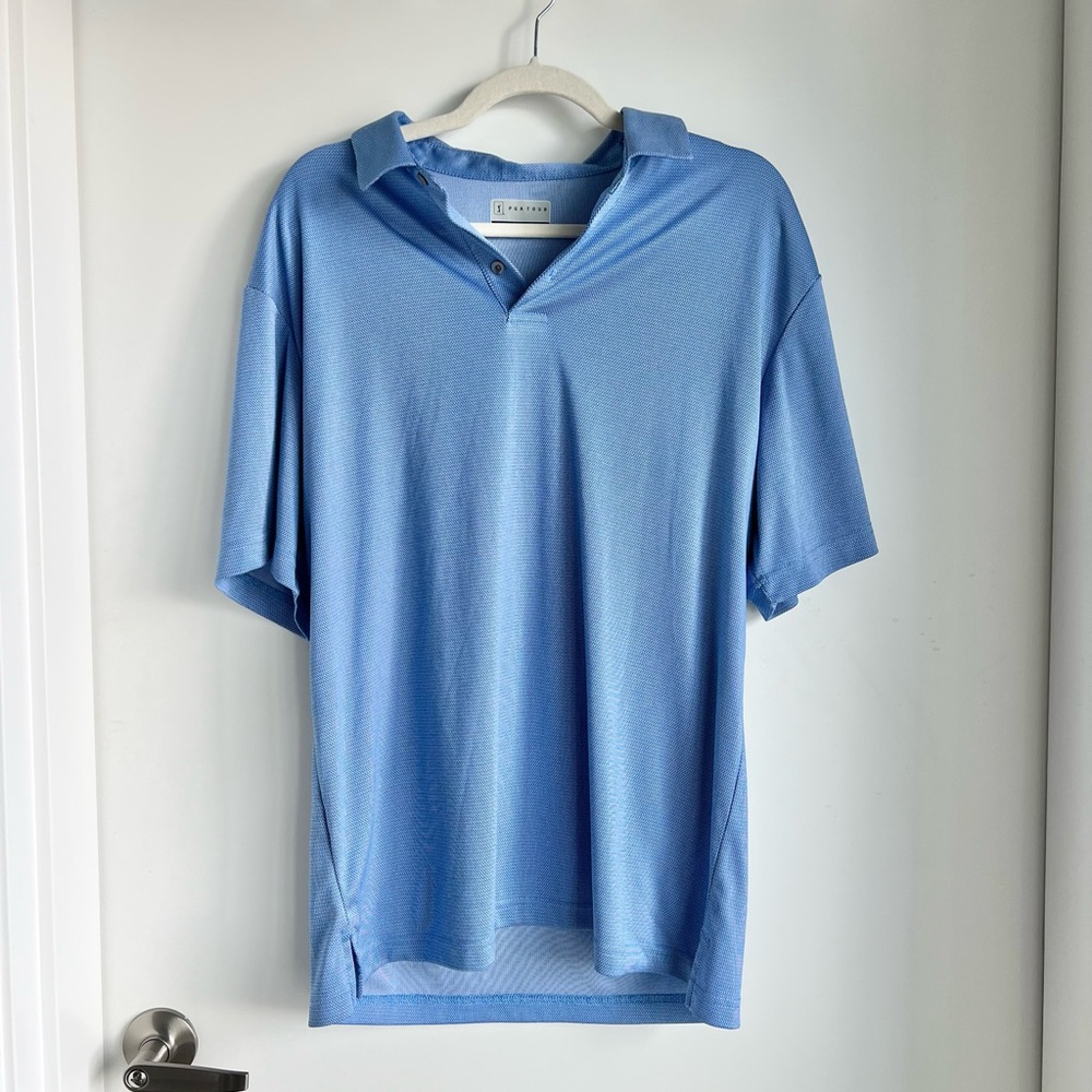 PGA Tour Light Blue Men's Performance Polo